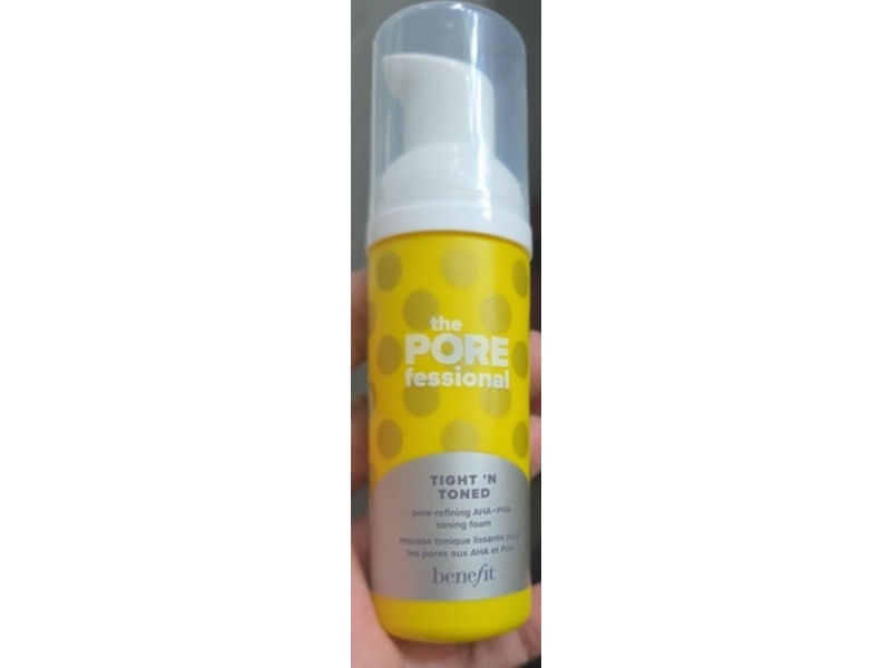 Benefit The Porefessional Tight 'N Toned Pore-Refining Toning Foam, AHA + PHA, 0.75 fl oz/22 mL