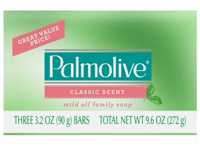 Palmolive Mild Soap Bars, Classic, 3.2 oz/90 g, Pack Of 24