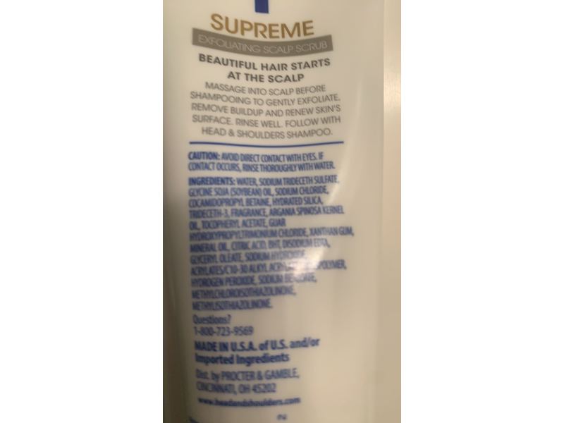 Head and Shoulders Supreme Exfoliating Scalp Scrub Treatment, 3.3 fl oz/100 mL