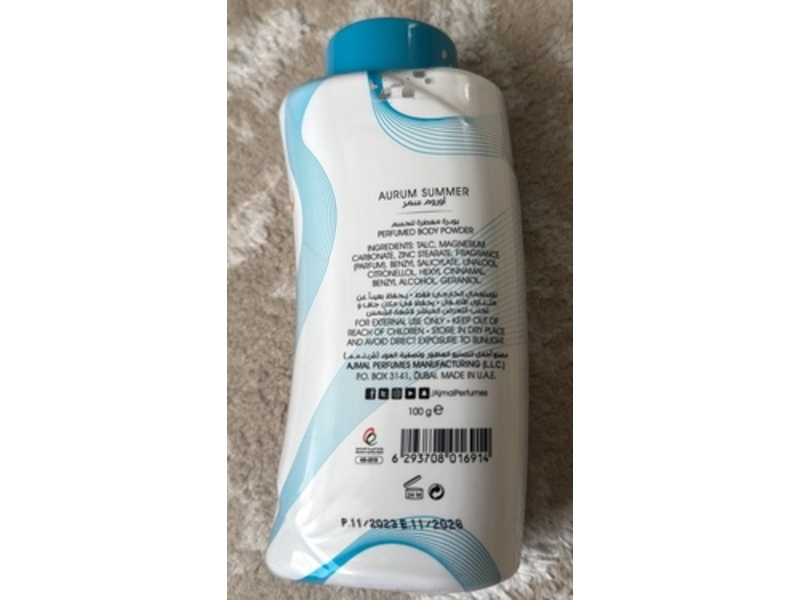 Ajmal Aurum Summer Perfumed Body Powder, 100 g