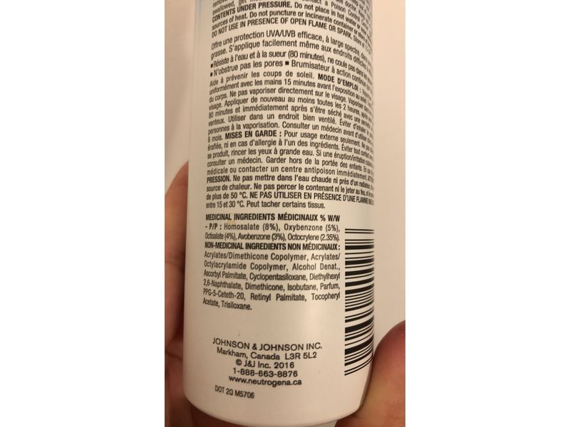 Neutrogena Ultra Sheer Body Mist Sunscreen, SPF 30, 141 g