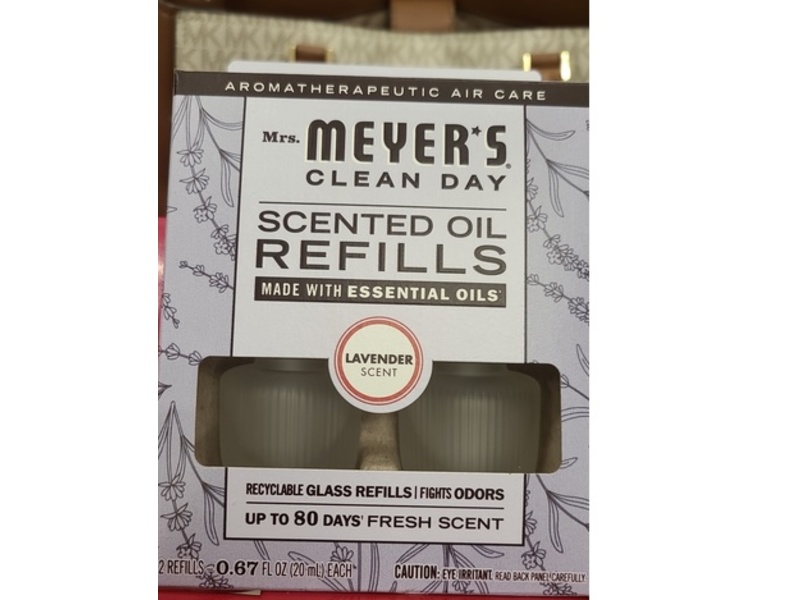 Mrs. Meyer's Clean Day Scented Oil Refills, Lavender Scent, 0.67 fl oz/20 mL, Pack Of 2