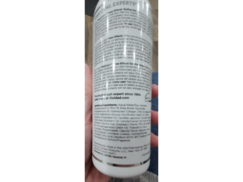 Ouidad VitalCurl Plus Tress Effects Styling Gel, 8.5 fl oz/250 mL