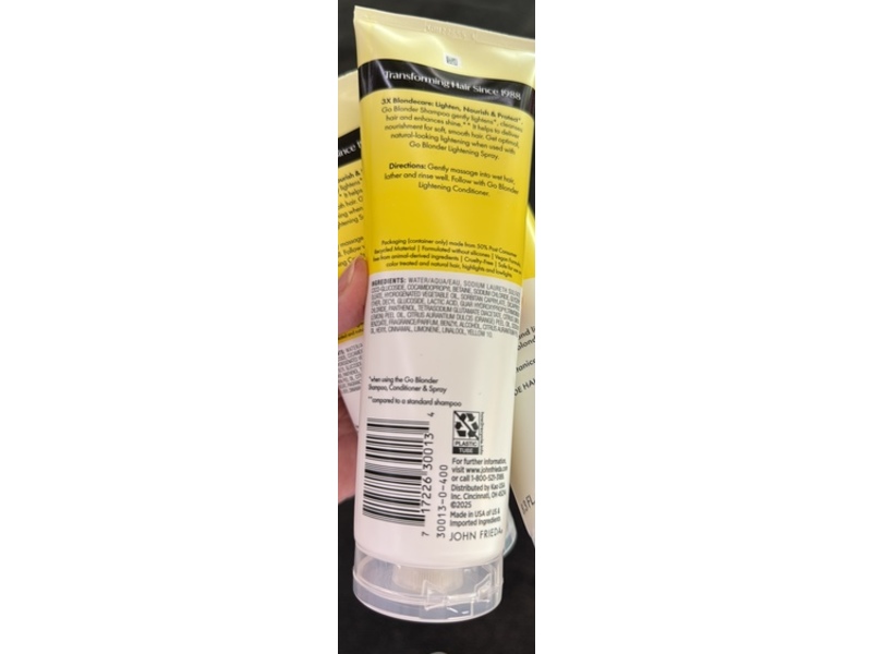 John Frieda Go Blonder Lightening Shampoo, 8.3 fl oz/245 mL