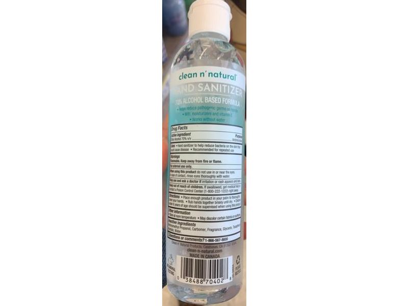 Clean N' Natural Hand Sanitizer, 8 fl oz/236 mL