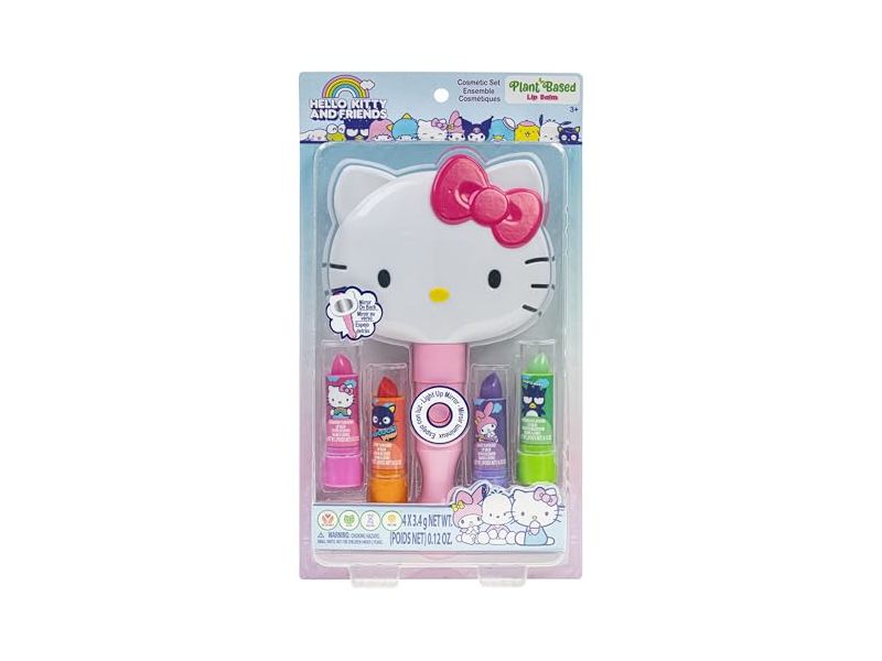 Hello Kitty Lip Balm + Mirror Set, 0.12 oz/3.4 g