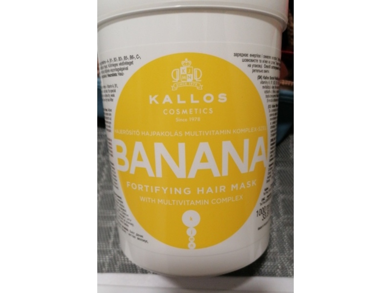 Kallos Cosmetics Fortifying Hair Mask, Banana, 33.81 fl oz/1000 mL