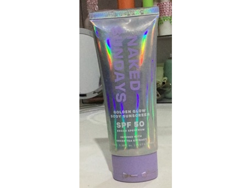 Naked Sundays Golden Glow Body Sunscreen, SPF 50, 3.38 fl oz/100 mL