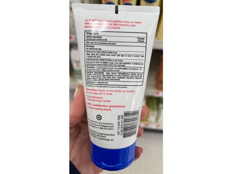 Up & Up 2-In-1 Hand Sanitizer Lotion, 5.1 fl oz/150 mL