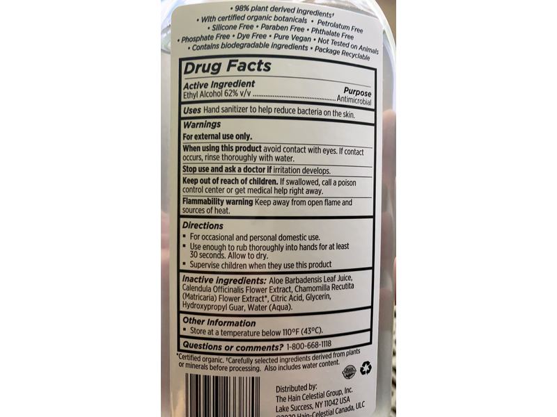 Live Clean Fragrance Free Hand Sanitizer, 16 fl oz/473 mL