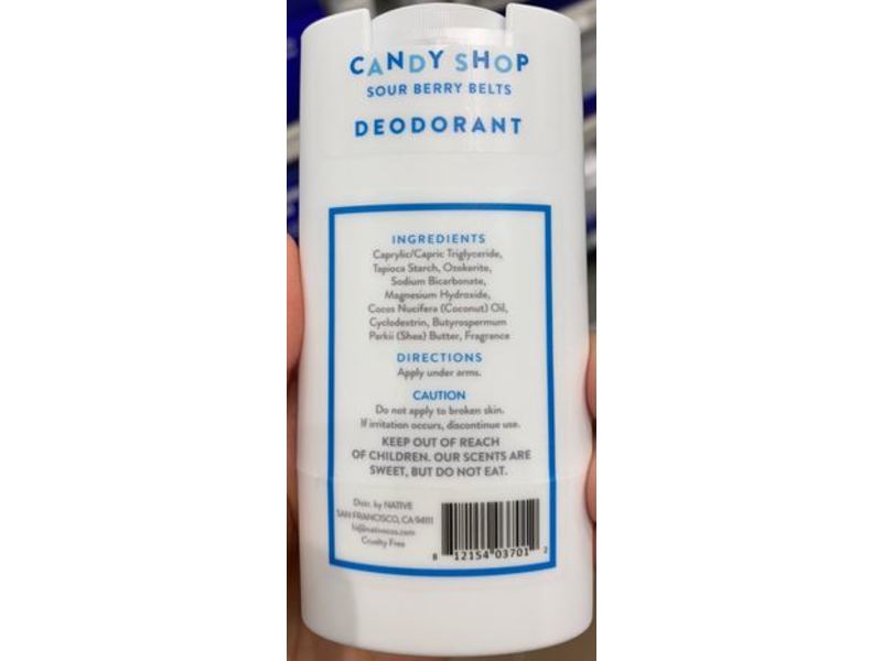 Native Deodorant Candy Shop, Sour Berry Belts, 2.65 oz/75 g