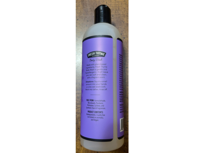 Fresh Thyme Body Wash, Lavender Meadow, 16 fl oz/477 mL