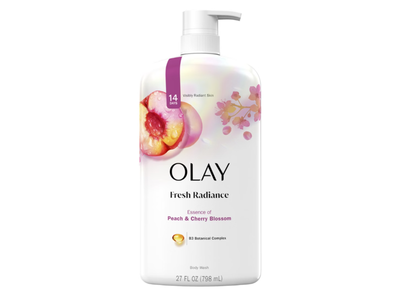 Olay Fresh Radiance Body Wash, Peach & Cherry Blossom, 27 fl oz/798 mL