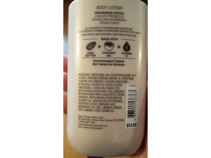 Bath & Body Works Body Lotion, Peace, Iced Raspberry Bellini, 8 fl oz/236 mL, Pack Of 3