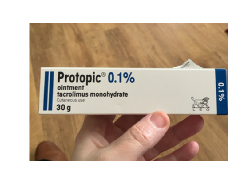 Protopic (tacrolimus monohydrate) 0.1% ointment, 30 g, Leo Pharm (RX)