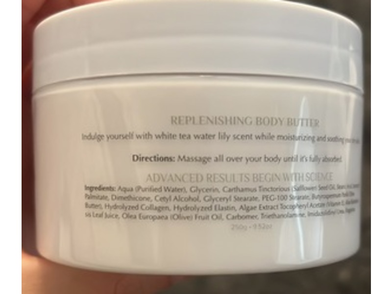 Dermalactives Elastin & Collagen Rejuvenation Body Butter, White Tea & Water Lily, 9.52 oz/250 g