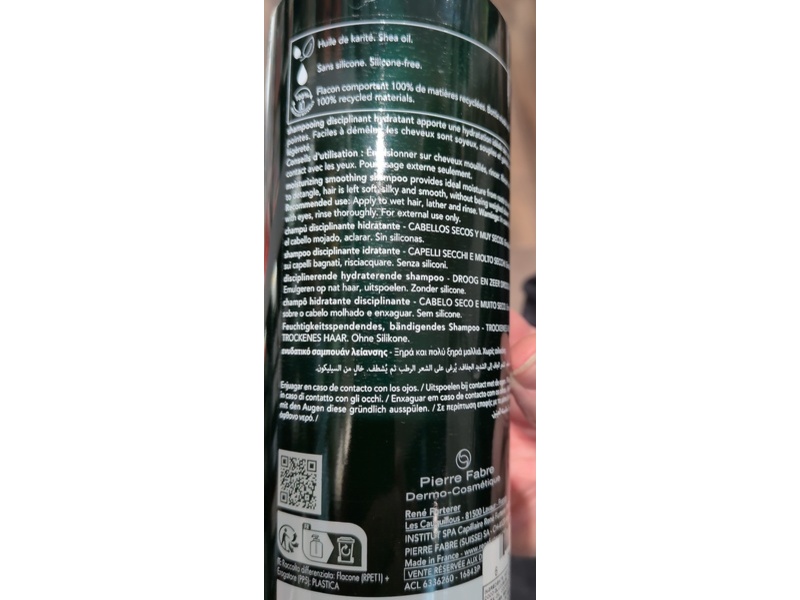 Rene Furterer Paris Moisturizing Soothing Shampoo, Sublime Karite, 16.9 fl oz/500 mL