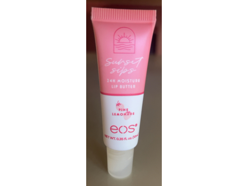 Eos Sunset Sips Moisture Lip Butter, Pink Lemonade, 0.35 fl oz/10 mL