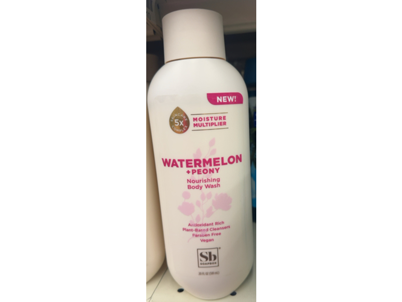 Soapbox Nourishing Body Wash, Watermelon + Peony, 20 fl oz/591 mL, Pack Of 3