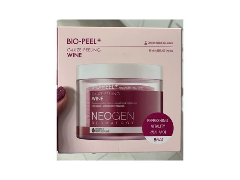 Neogen Dermalogy Bio-Peel + Gauze Peeling, Wine, 0.32 fl oz/9.5 ml, 8 Ct