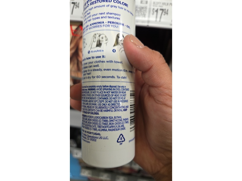 Clairol Root Touch-Up Color Refreshing Spray, Medium Brown Hair Color, 3.7 oz/105.4 g