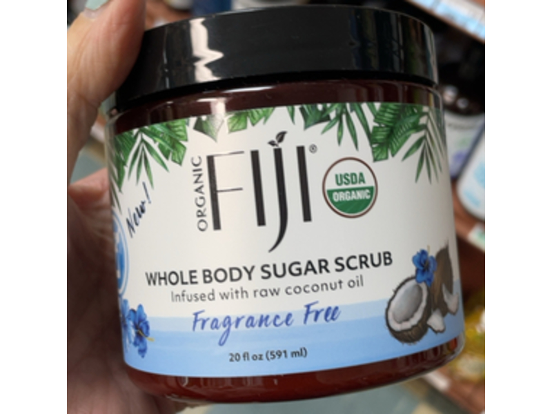 Organic Fiji Whole Body Scrub infused with Raw Coconut Oil, 20 fl oz/591 mL