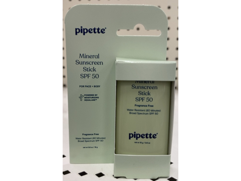 Pipette Mineral Sunscreen Stick, SPF 50, 0.6 oz/18 g