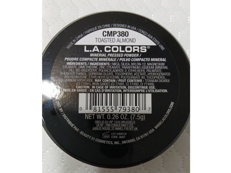 L.A. Colors Mineral Pressed Powder, Toasted Almond, 0.26 oz/7.5 g