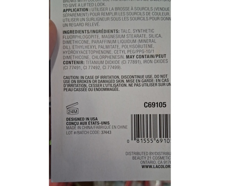 L.A Colors Brow Powder, C69105 Universal, 0.116 oz/3.3 g