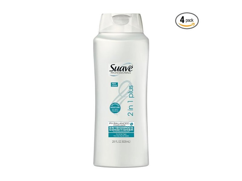 Suave Professionals Two In One Shampoo And Conditioner 28 Fl Oz Pack Of 4 Ingredients And Reviews