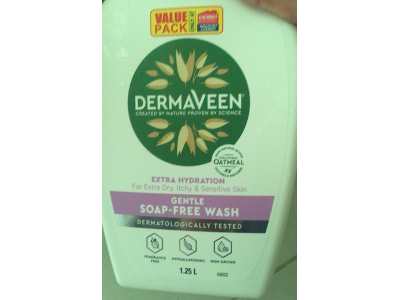 DermaVeen Extra Hydration Gentle Soap Free Wash, 1.25 L