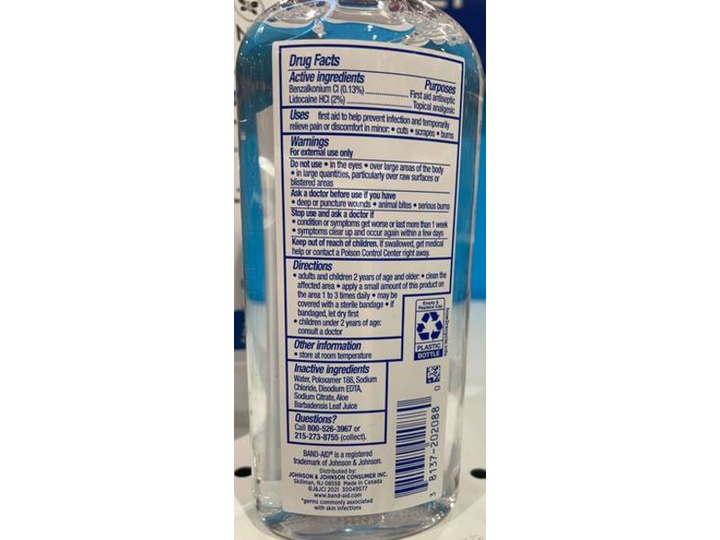 Band-Aid Brand Antiseptic Cleansing Liquid, 6 fl oz/177 mL