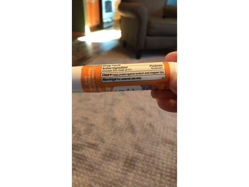 Badger Kids Mineral Face Sunscreen Stick, Tangerine & Vanilla, SPF 35, 0.65 oz/18.4 g