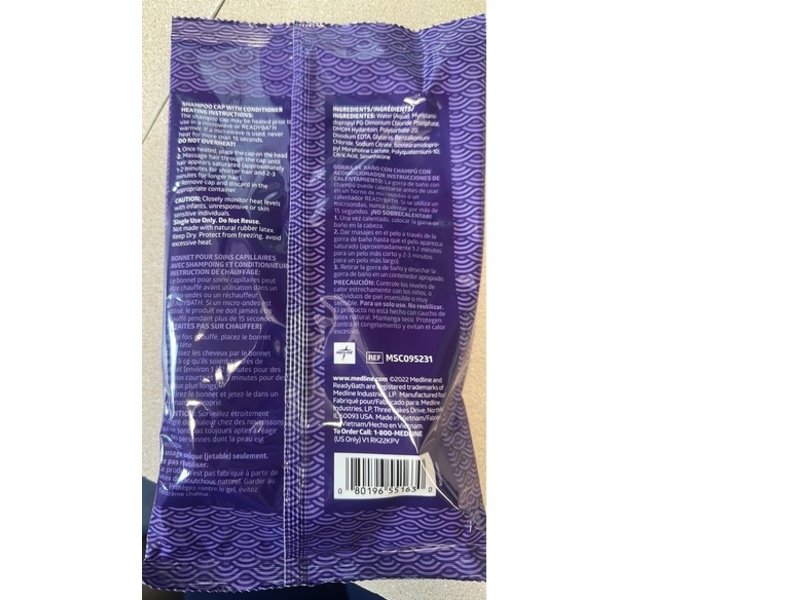 Medline Readybath Conditioning Shampoo Cap, 1 Count