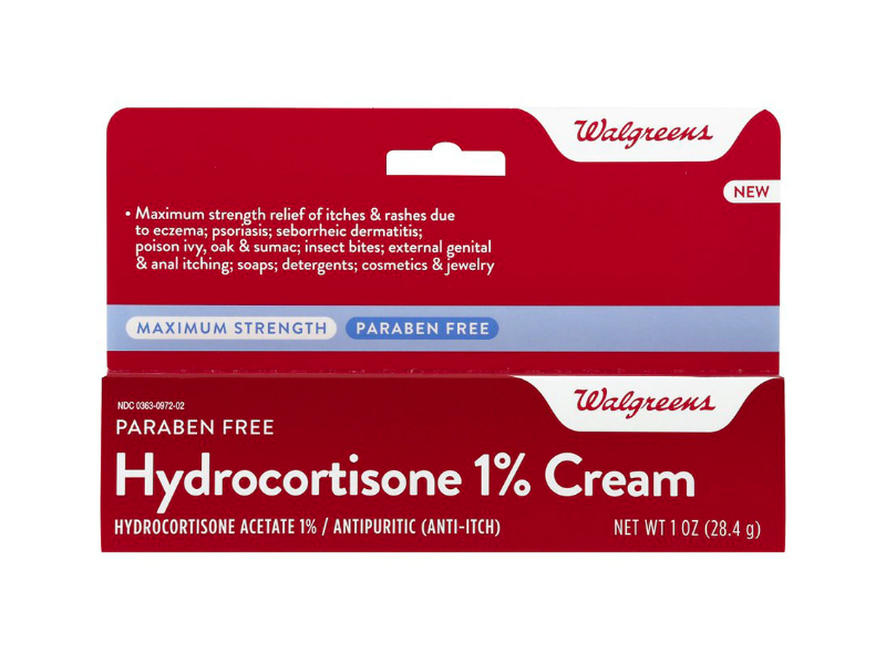 Walgreens Hydrocortisone 1 Cream, Paraben Free, Maximum Strength, 1 oz
