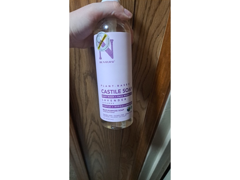 Dr. Natural Multi-Purpose Castile Soap, Lavender, 16 fl oz/473 mL