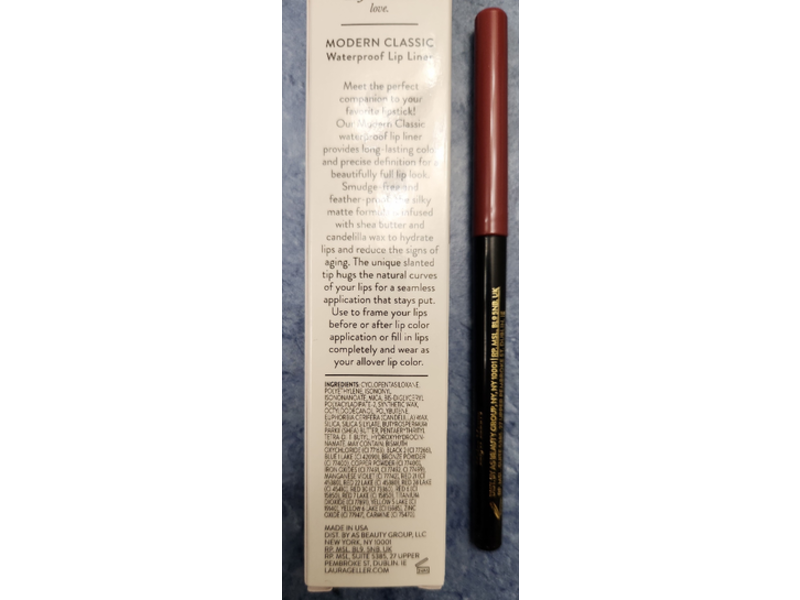 Laura Gellar Modern Classic Waterproof Lip Liner, Major Mauve, 0.012 oz/0.35 g