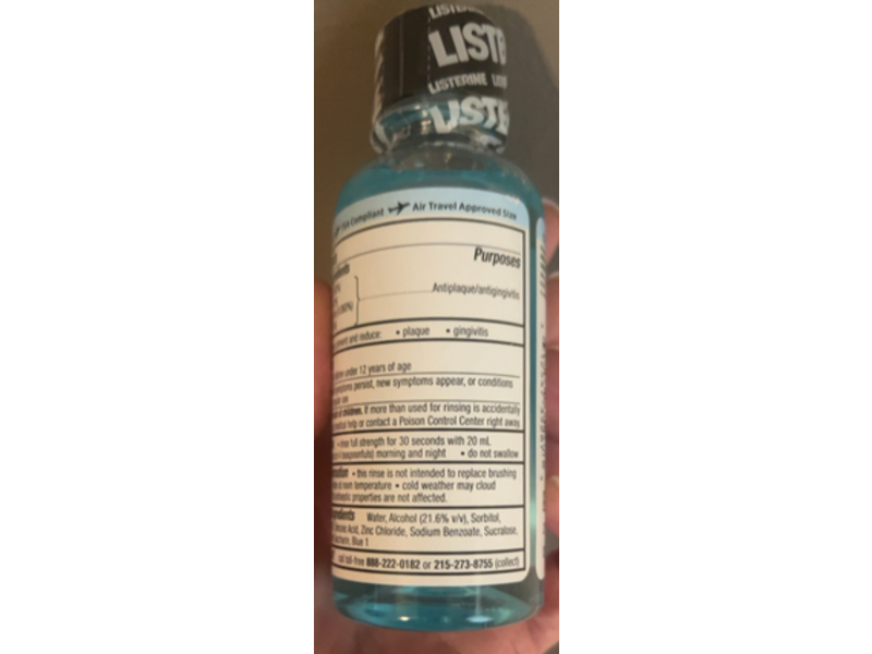 Listerine Gum Therapy Antiplaque Mouthwash, Glacier Mint, 3.2 fl oz/95 mL