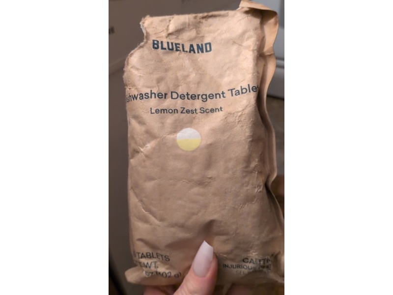 Blueland Dishwasher Detergent Tablets, Lemon Zest Scent, 14.2 oz/402 g, 60 Loads