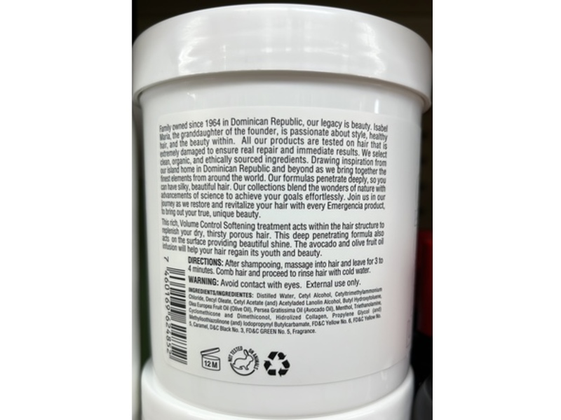 Emergencia Volume Control & Softening Deep Acting Treatment, Olive & Avocado, 16 fl oz/453.44 mL