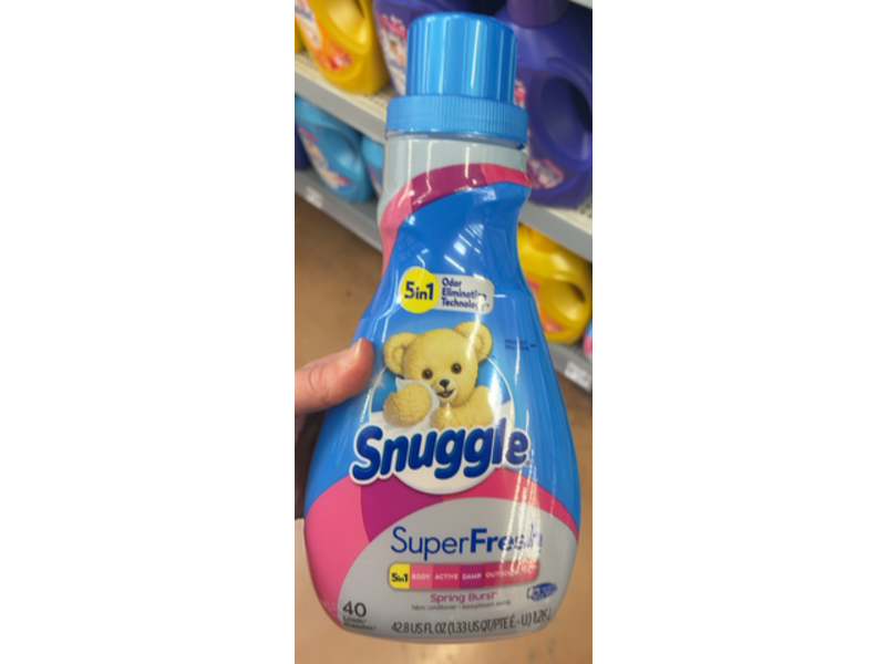 Snuggle 5 In 1 Super Fresh Fabric Softener, Spring Burst Scent, 40 Loads, 42.8 fl oz/1.26 L
