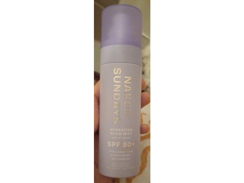 Naked Sundays Hydrating Glow Mist Setting Spray, SPF 50+, 2.5 fl oz/75 mL