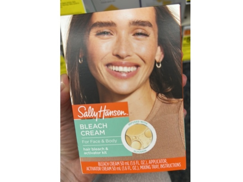 Sally Hansen Bleach Cream for Facial Hair & Body Hair, 1.6 fl oz/50 mL