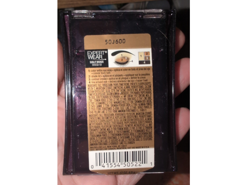 Maybelline New York Eyeshadow Quads, 50q Sunlit Bronze Modern Metallics, 0.17 oz