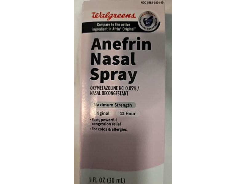 Walgreens Anefrn Nasal Spray, 1 fl oz/ 30 mL