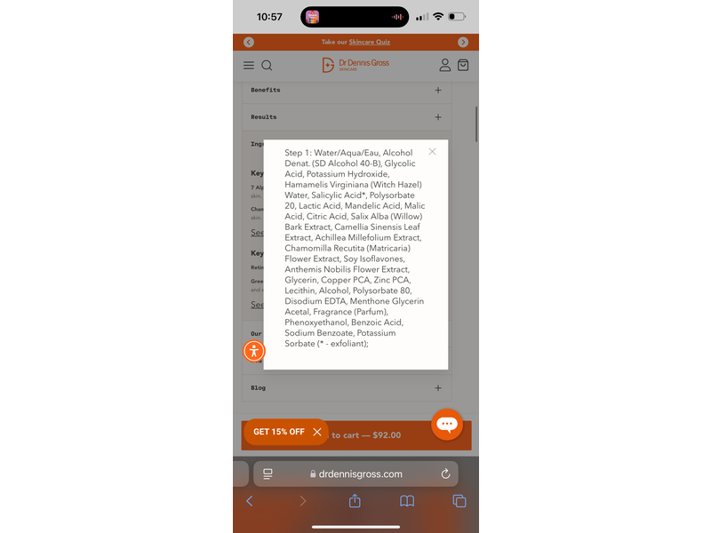 Dr Dennis Gross Extra Strength Daily Peel, Alpha Beta, 0.07 fl oz/2.2 mL, 30 Count
