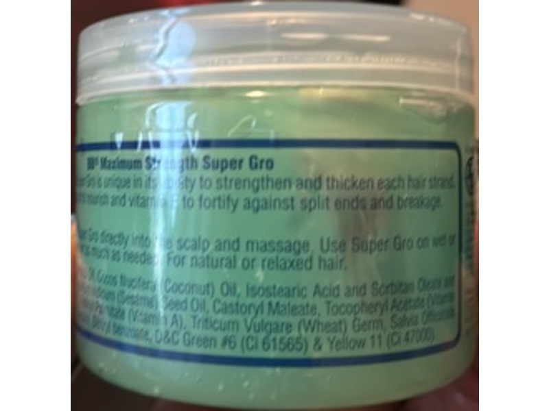 Bronner Brothers Maximum Strength Super Gro Thickener, Vitamin E, 6 fl oz