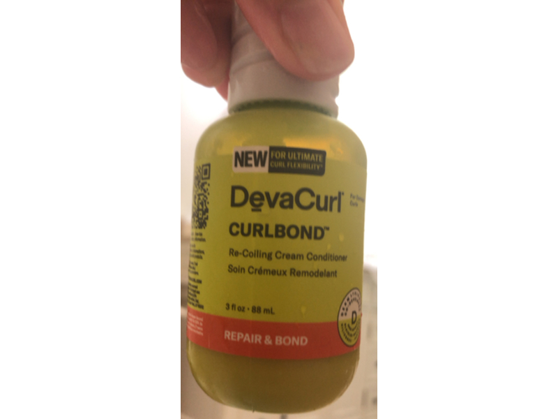 Devacurl Curlbond Re-Coiling Cream Conditioner, Repair & Bond, 3 fl oz/88 mL