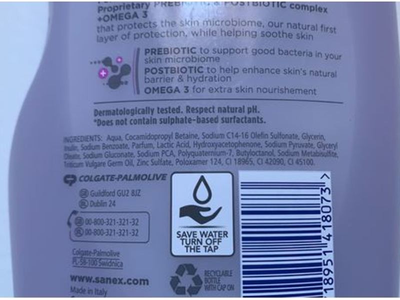 Sanex Biome Protect Micellar Shower Gel, Soothing, 515 mL