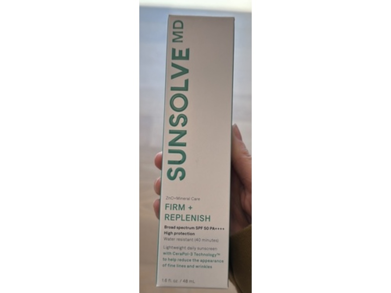 Sunsolve MD ZnO + Mineral Care Sunscreen, Firm + Replenish, SPF 50 PA++++, 1.6 fl oz/48 mL